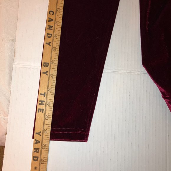 Burgundy Faux Velvet Long Sleeve Dress Womens Size S - Picture 13 of 13